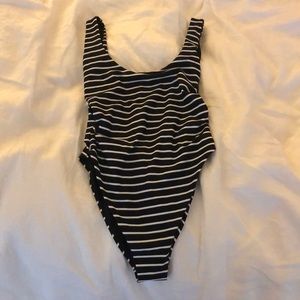 Pacsun striped one piece bathing suit